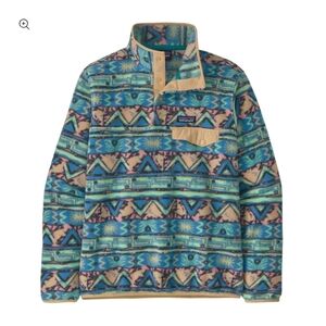 Patagonia Lightweight Synchilla Snap-T Pullover High Hopes Geo Salamander Green